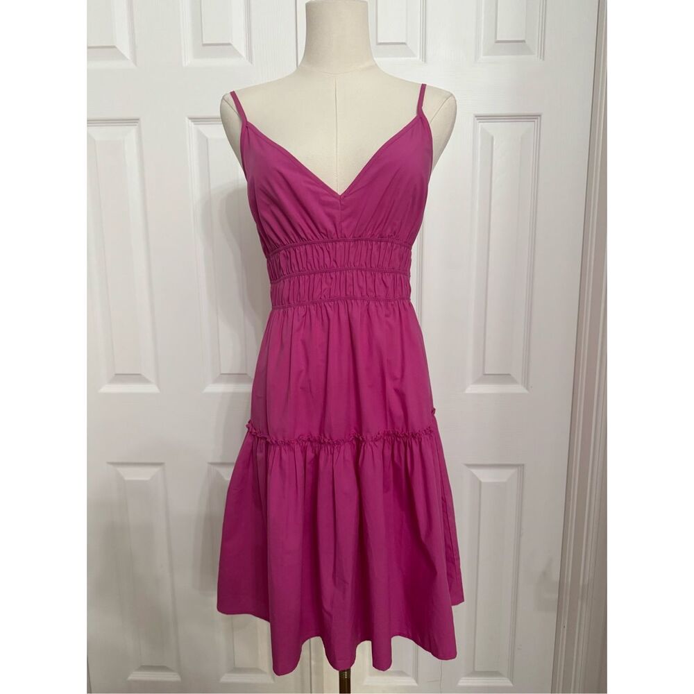 Rails Azalea Pink‎ V-Neck Pullover Sleeveless Tiered Carmen Mini Dress Size XS